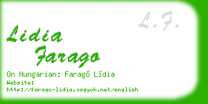 lidia farago business card
