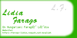 lidia farago business card